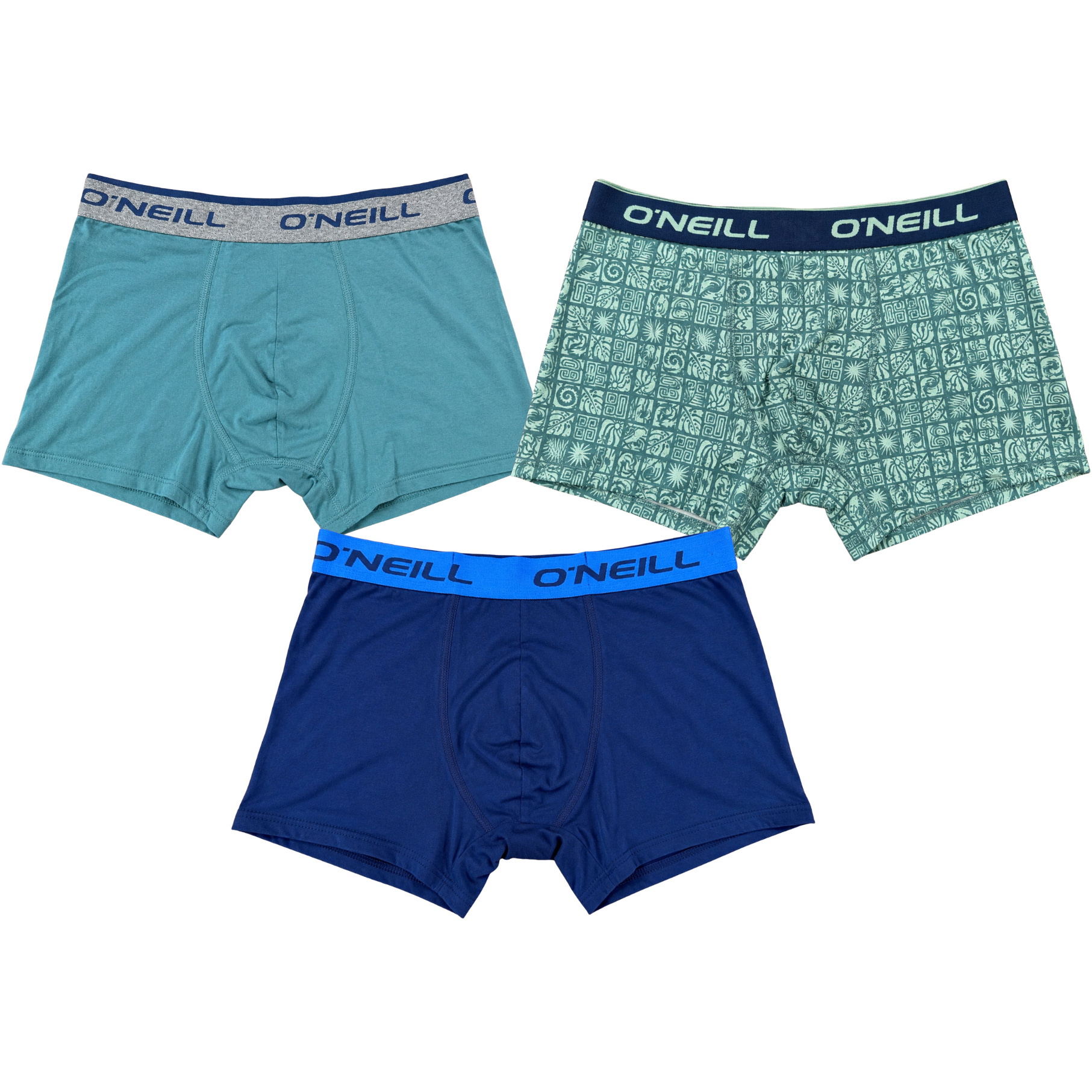 2025 O'Neill Herre Bokser Mursten 3-Pack 203021152 - Bricks Hydro Medieval Blue